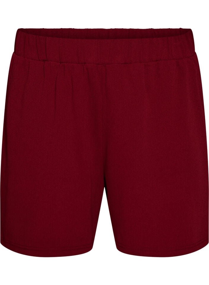 Loose shorts with pockets, Dark Bordeaux, Packshot image number 0