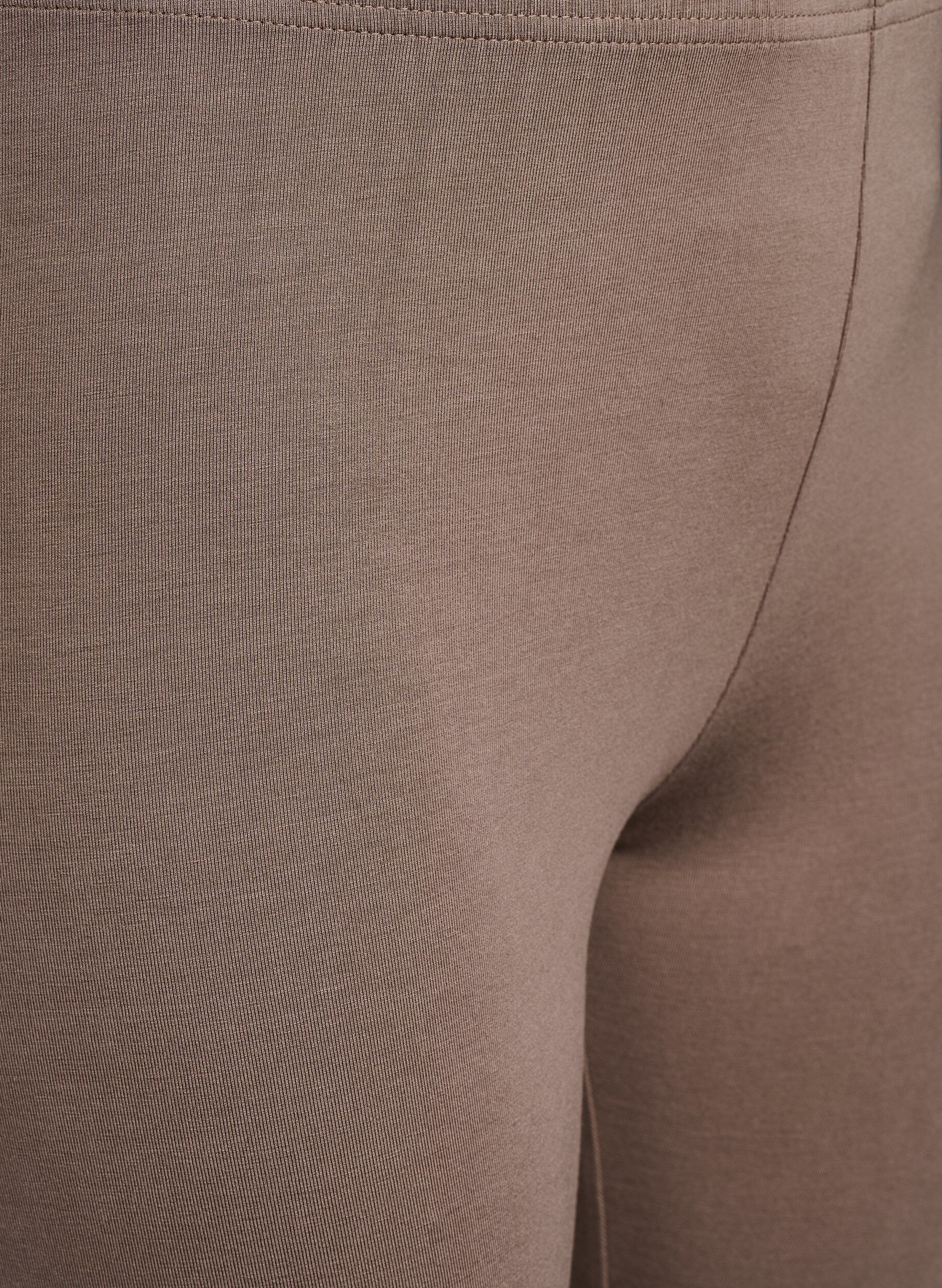 Zizzifashion Basic leggings in viscose, Brown, Packshot image number 2