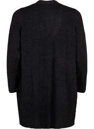 Long open front cardigan, Dark Grey Melange, Packshot image number 1