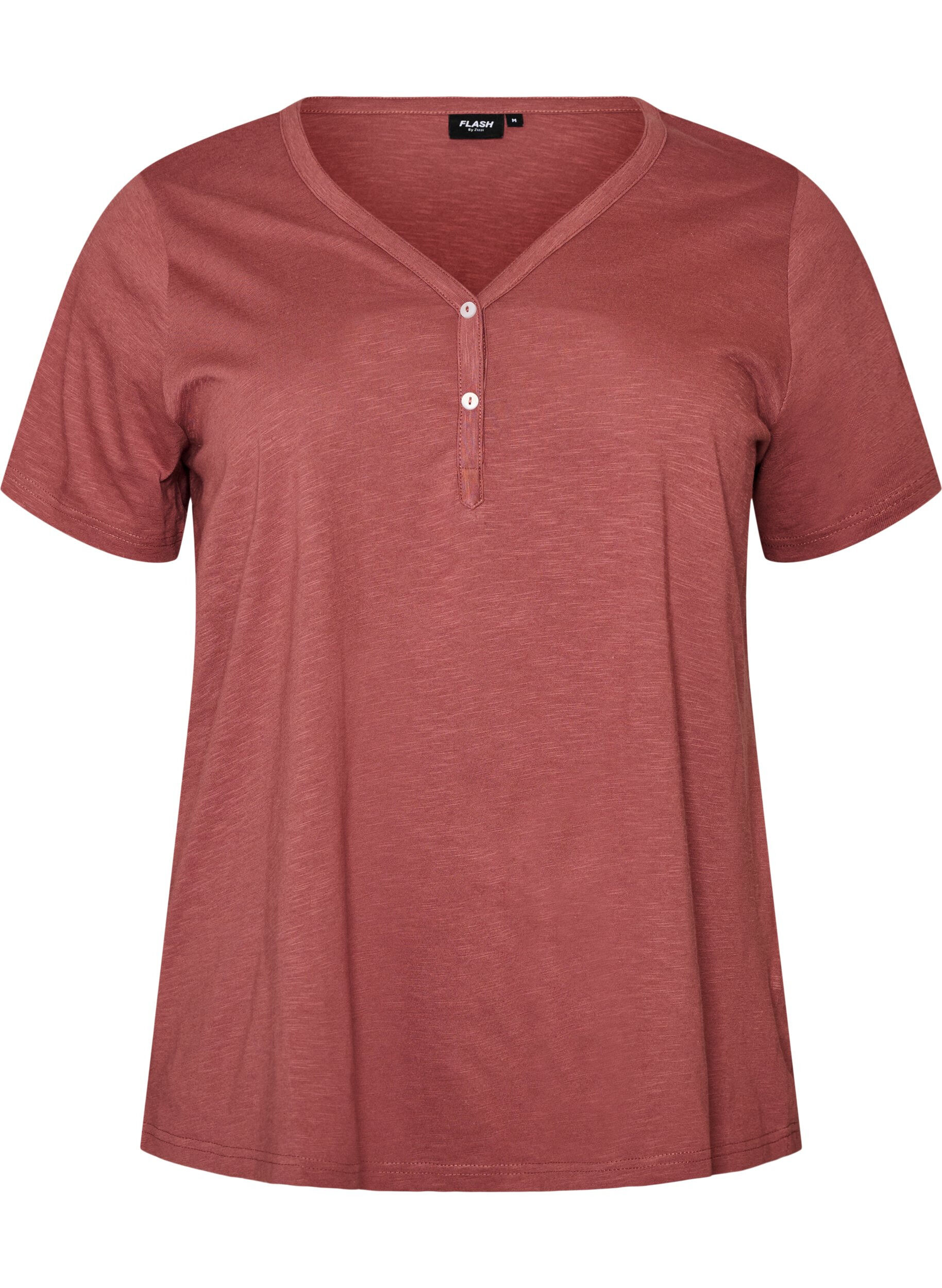 FLASH - T-shirt with button detail