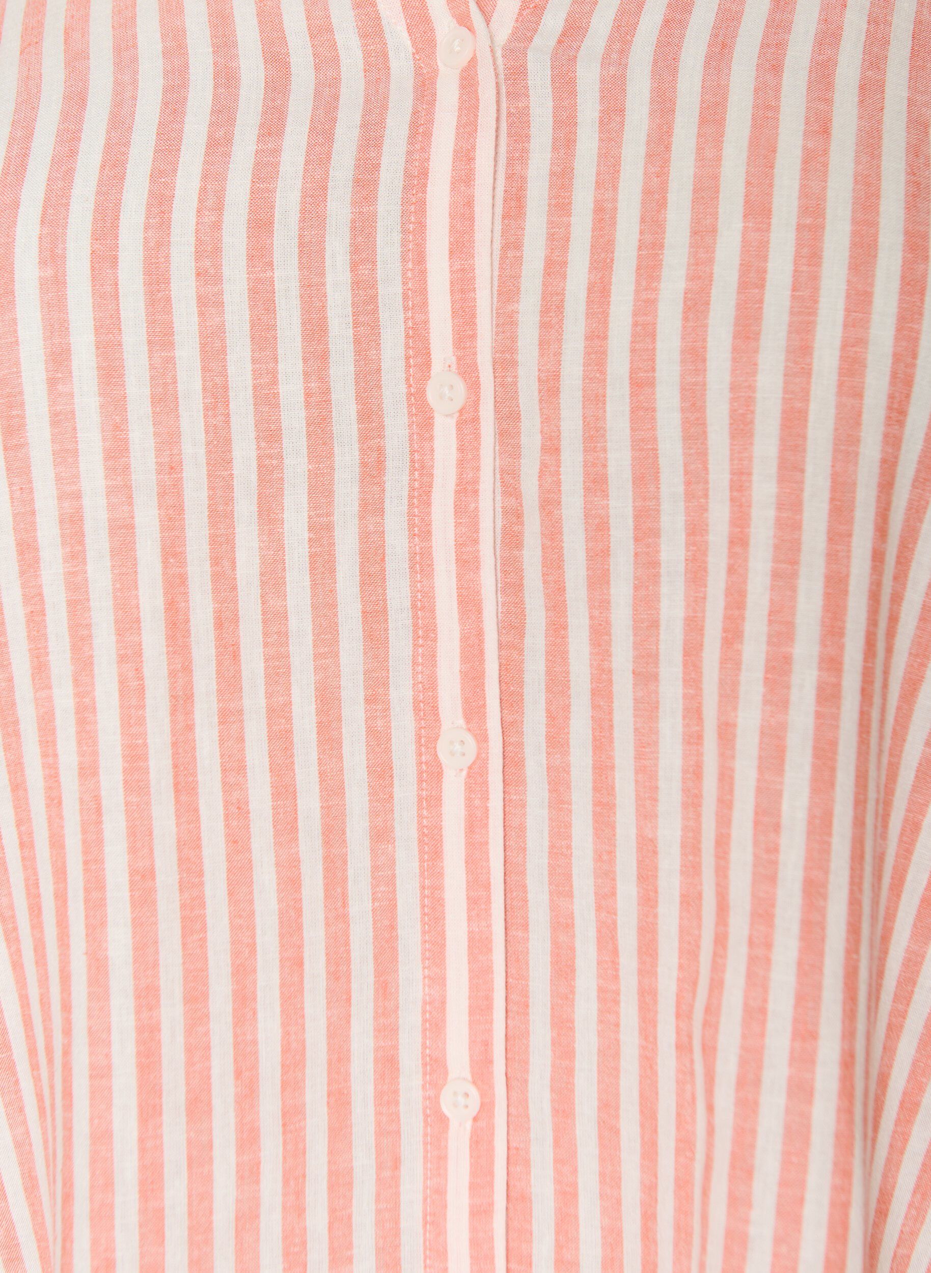 ZizzifashionBlouse in linen and viscose with V-neck, Coral, Packshot image number 2