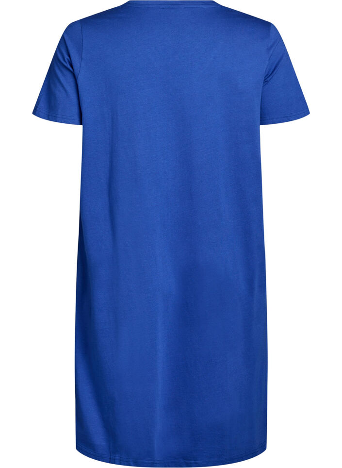 Organic cotton nightgown with v-neck, , Packshot image number 1