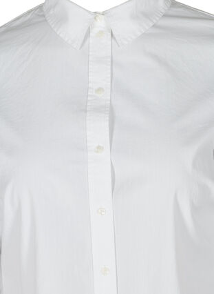 Organic cotton shirt with collar and buttons, White, Packshot image number 2