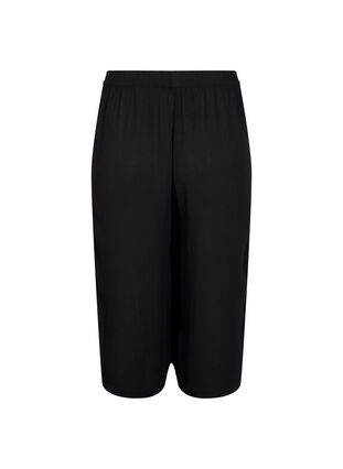 Loose culotte trousers in viscose, Black, Packshot image number 1