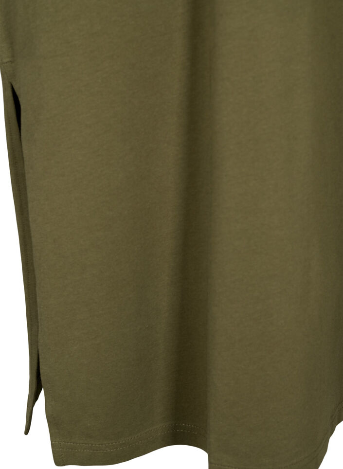 Cotton dress with short sleeves, Ivy Green, Packshot image number 3