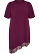 Tunic with asymmetric lace trim, Purple, Packshot image number 0
