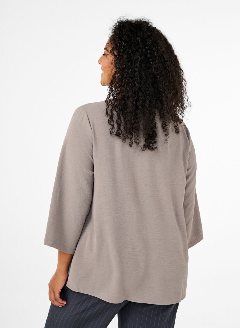 FLASH - Blouse with 3/4 sleeves, Beige, Model image number 2