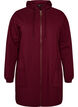 Long hooded cardigan with zipper, Red, Packshot image number 0