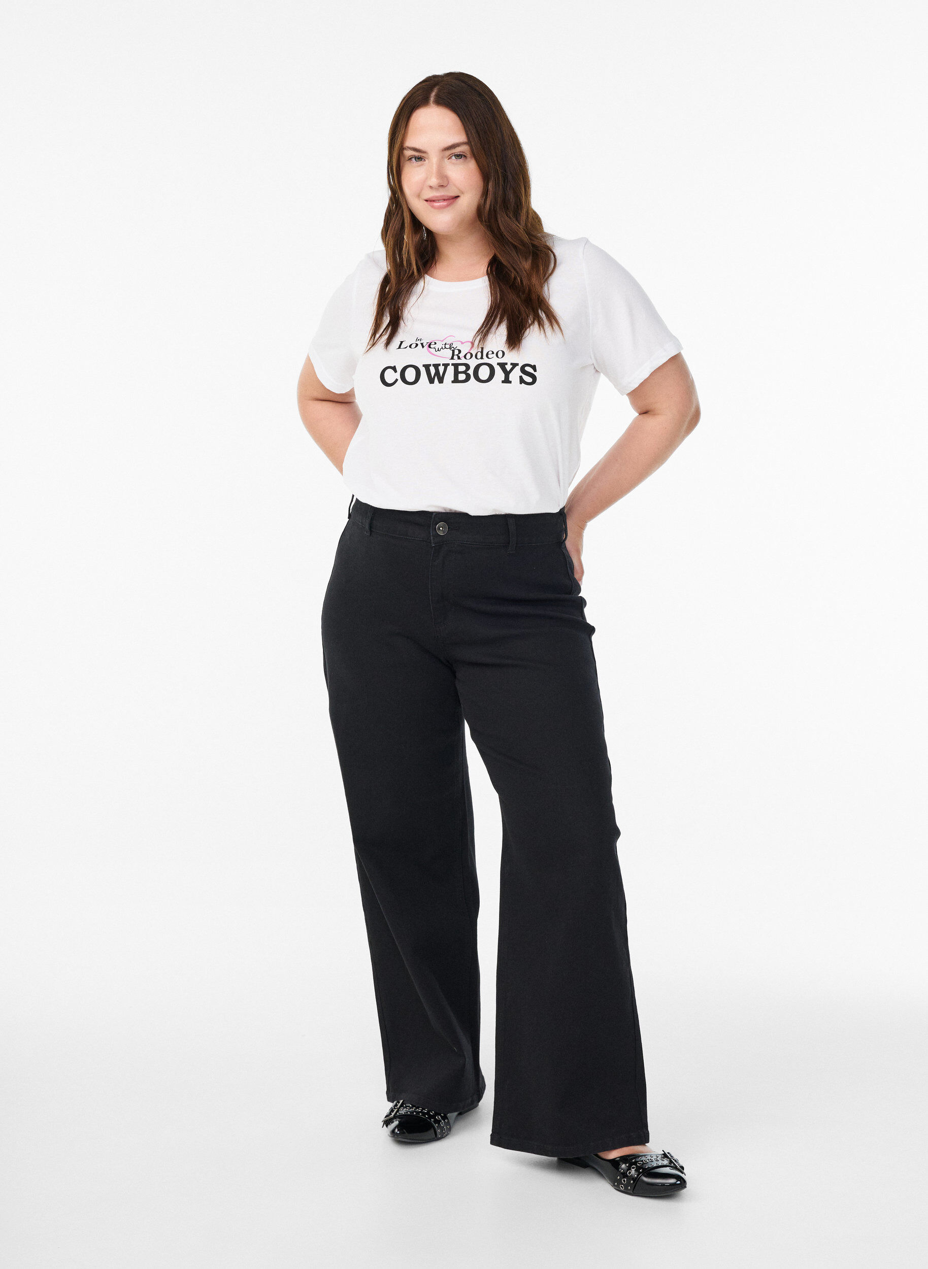 ZizzifashionT-shirt with motif, White, Model image number 1