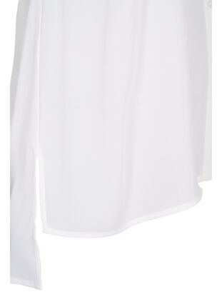 Long-sleeved shirt with v-neck, Bright White, Packshot image number 3