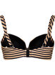Bikini top with underwire and pattern, Brown, Packshot image number 1