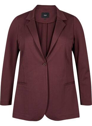 Simple blazer with button closure, Fudge, Packshot image number 0