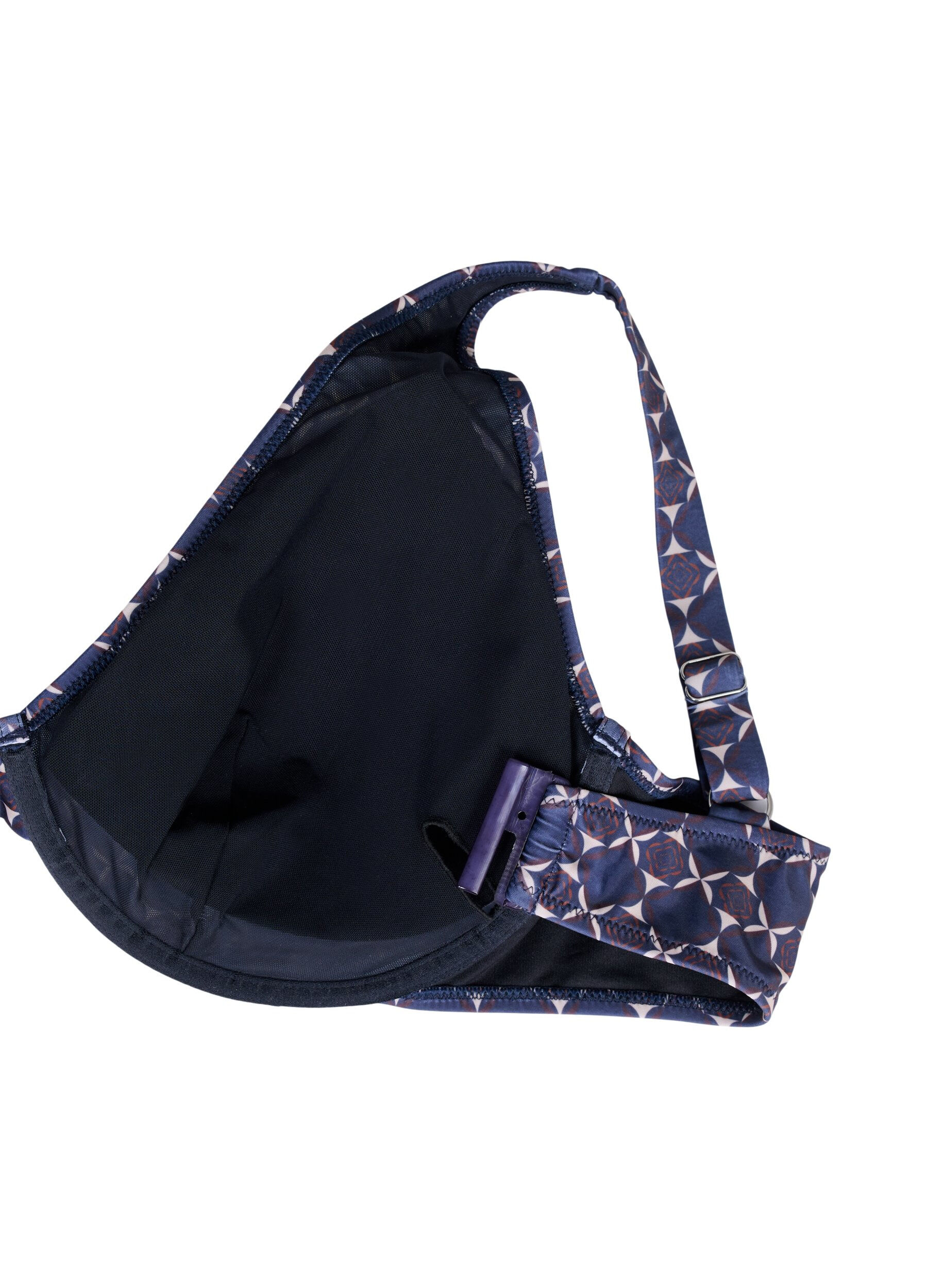 Zizzifashion Printed bikini top with underwire, Blue, Packshot image number 3