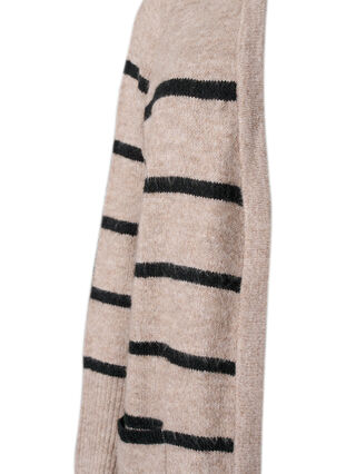 Striped knit cardigan, Simply Taupe Mel., Packshot image number 2
