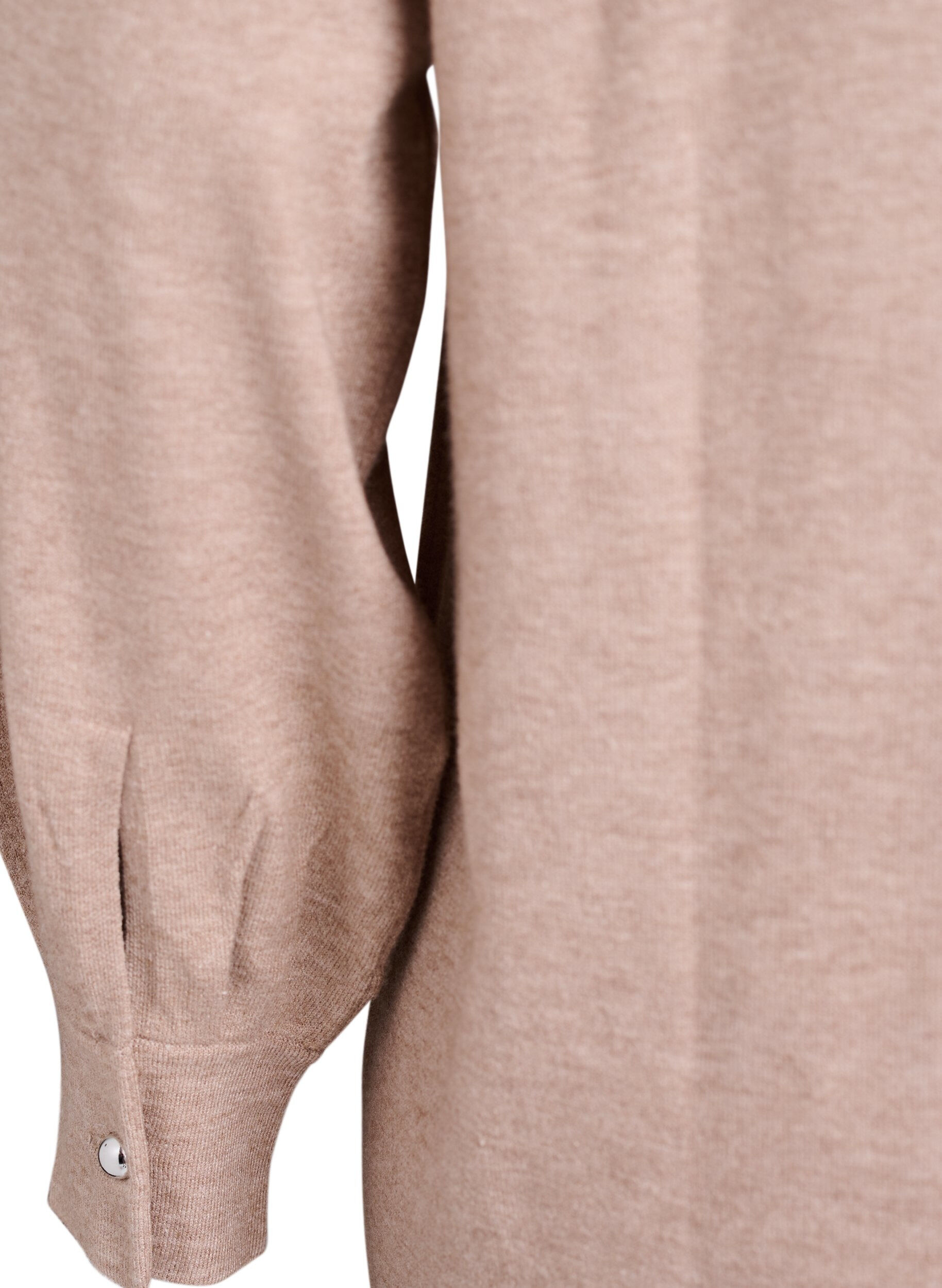 Zizzifashion Short knitted dress with raglan sleeves, Beige, Packshot image number 3