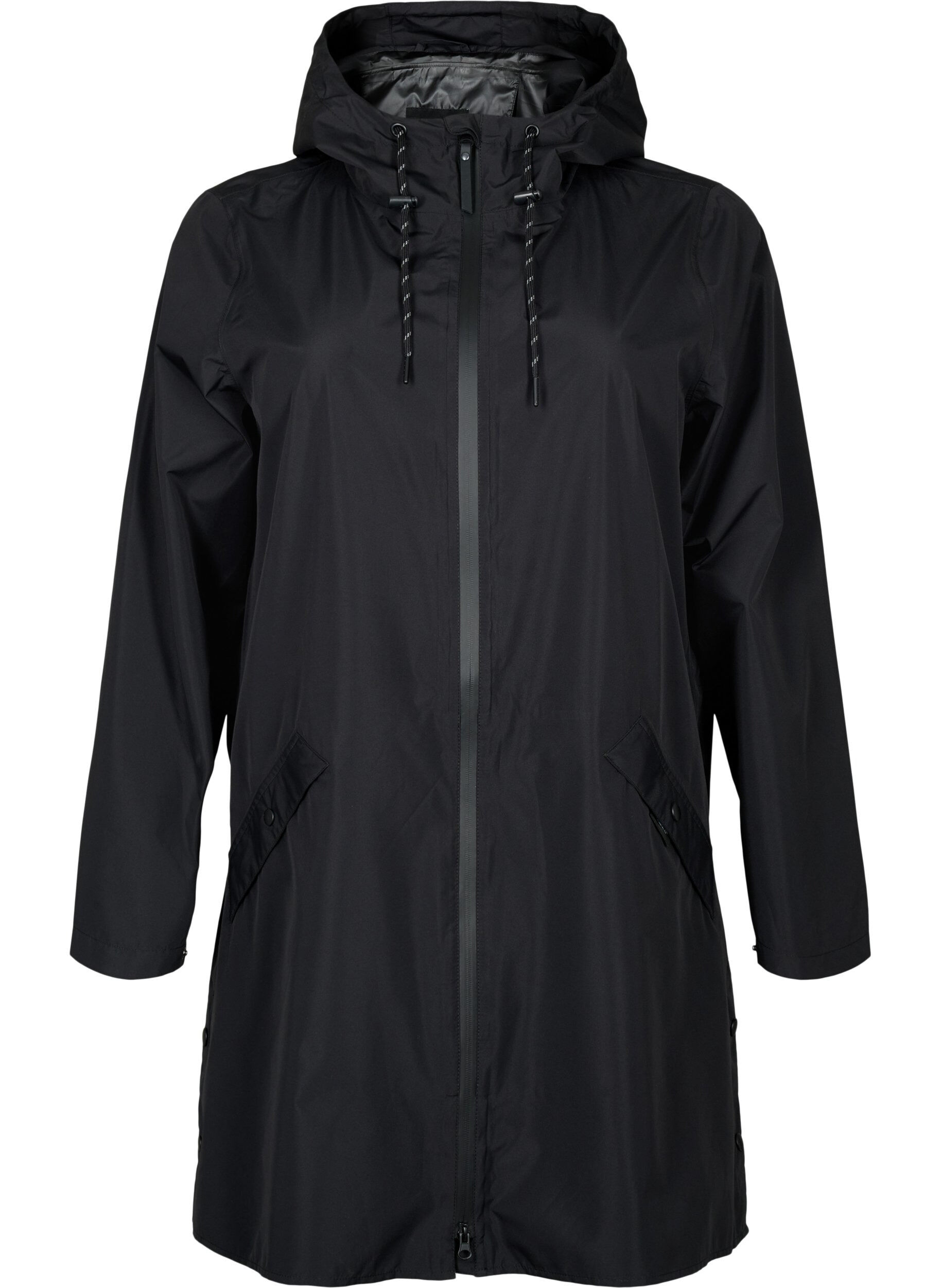 Raincoat with pockets and hood