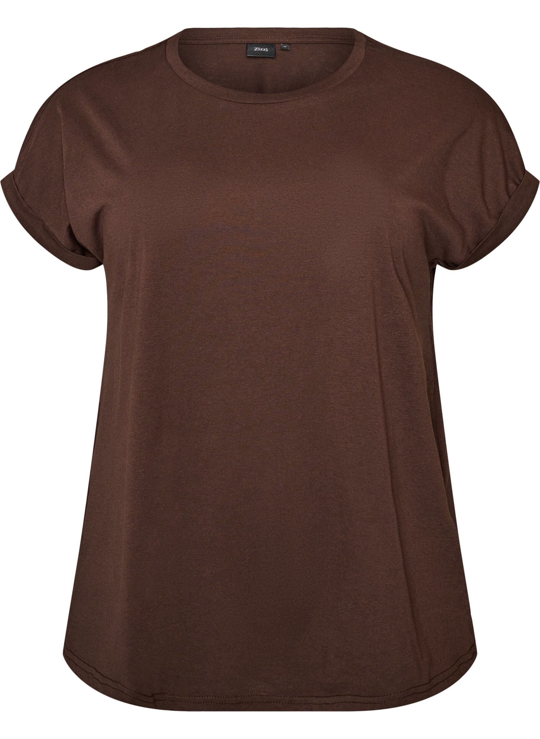 Short sleeved cotton blend t-shirt