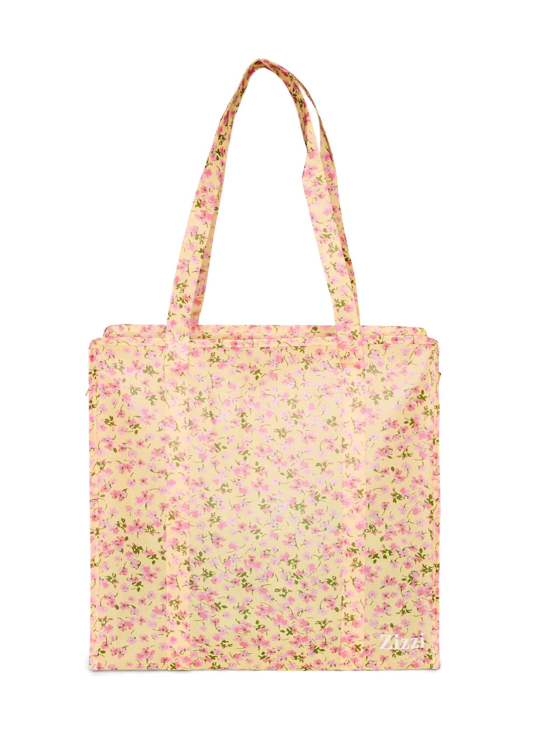 Shopping bag with zipper