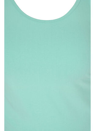 Solid colour basic top, Dusty Jade Green, Packshot image number 2