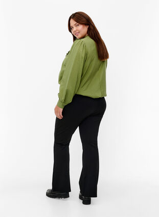 Bootcut trousers in viscose mix, Black, Model image number 1