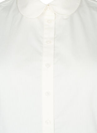 Loose shirt with a cotton collar, Bright White, Packshot image number 2