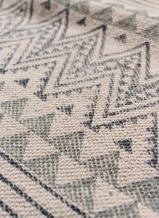 Patterned carpet with fringes, Black/Desert Sage, Packshot image number 2