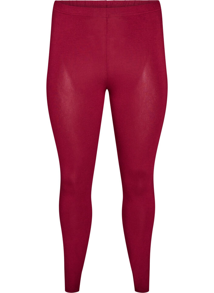 Basic viscose leggings, Red, Packshot image number 0