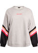 Loose sweatshirt with contrast details on the sleeves, Grey, Packshot image number 0