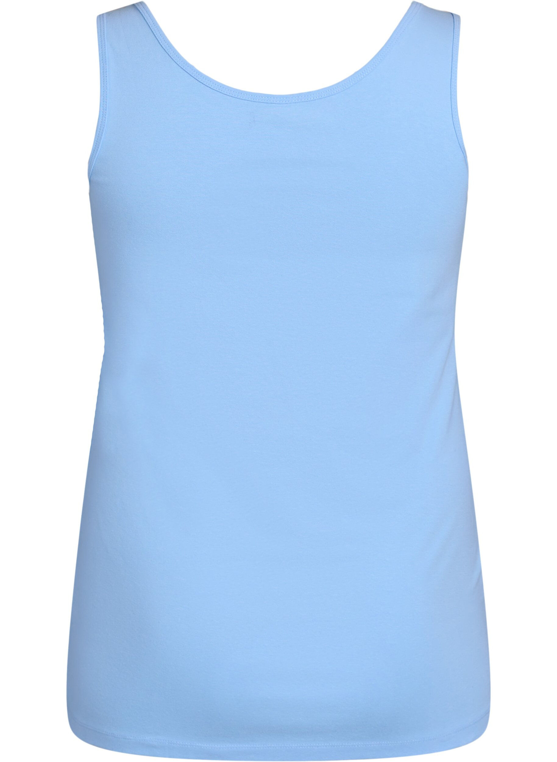 Zizzifashion Cotton basic top, Light Blue, Packshot image number 1