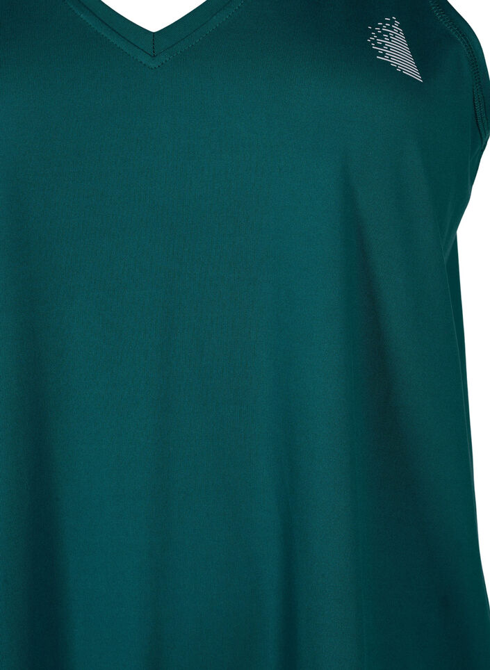 V-neck training top, Deep Teal, Packshot image number 2