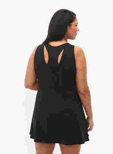 Padel dress with inner shorts, Black, Model image number 1