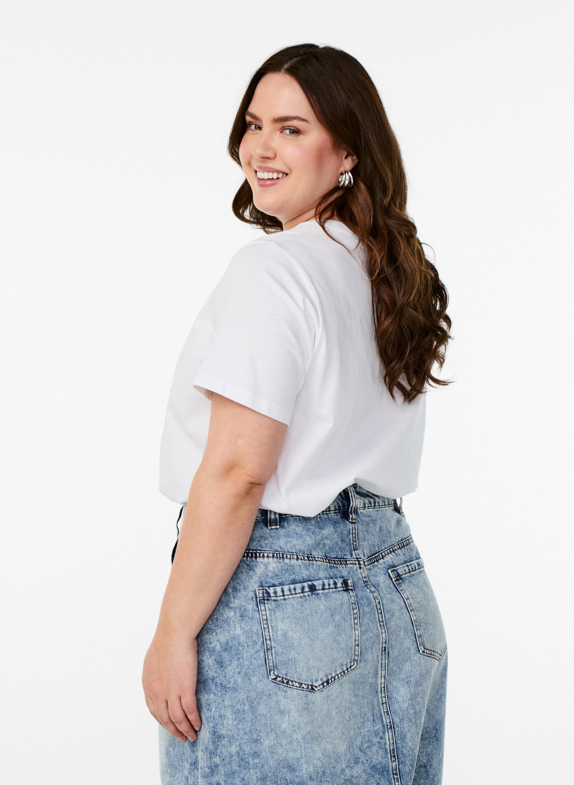 Zizzifashion T-shirt with citrus print, White, Model image number 2