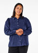 Velvet shirt with rhinestone buttons, Medieval Blue, Model image number 0