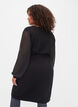 Knitted dress with sheer sleeves, Black, Model image number 1