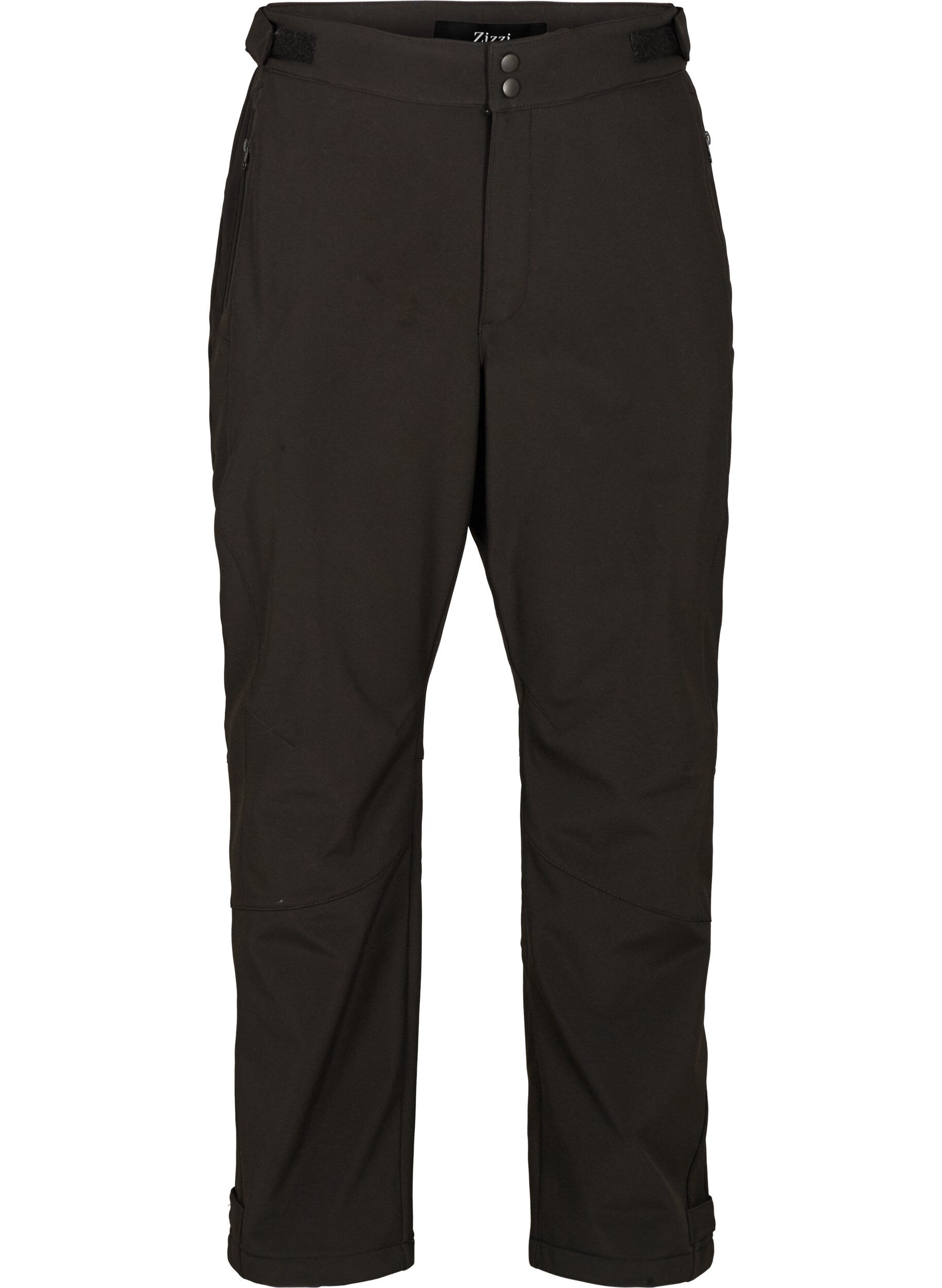 ZizzifashionSoftshell trousers with adjustable velcro, Black, Packshot image number 0