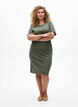 Knee-length T-shirt dress in ribbed jersey, Green, Model image number 1