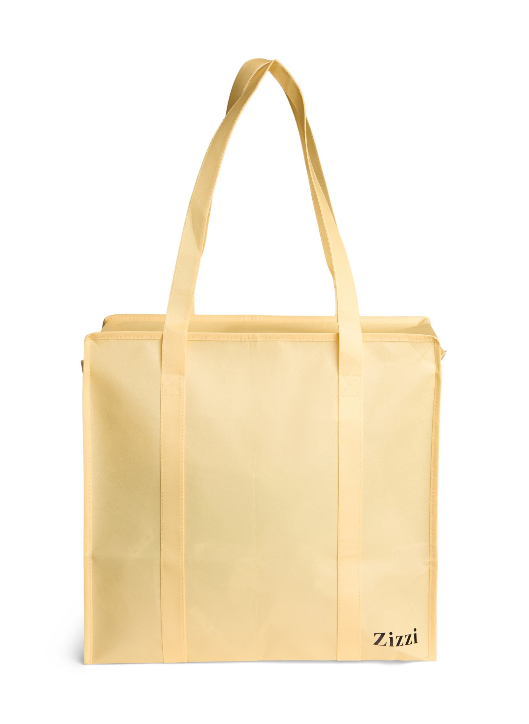 Zizzifashion Shopping bag with zipper, Yellow, Packshot image number 1