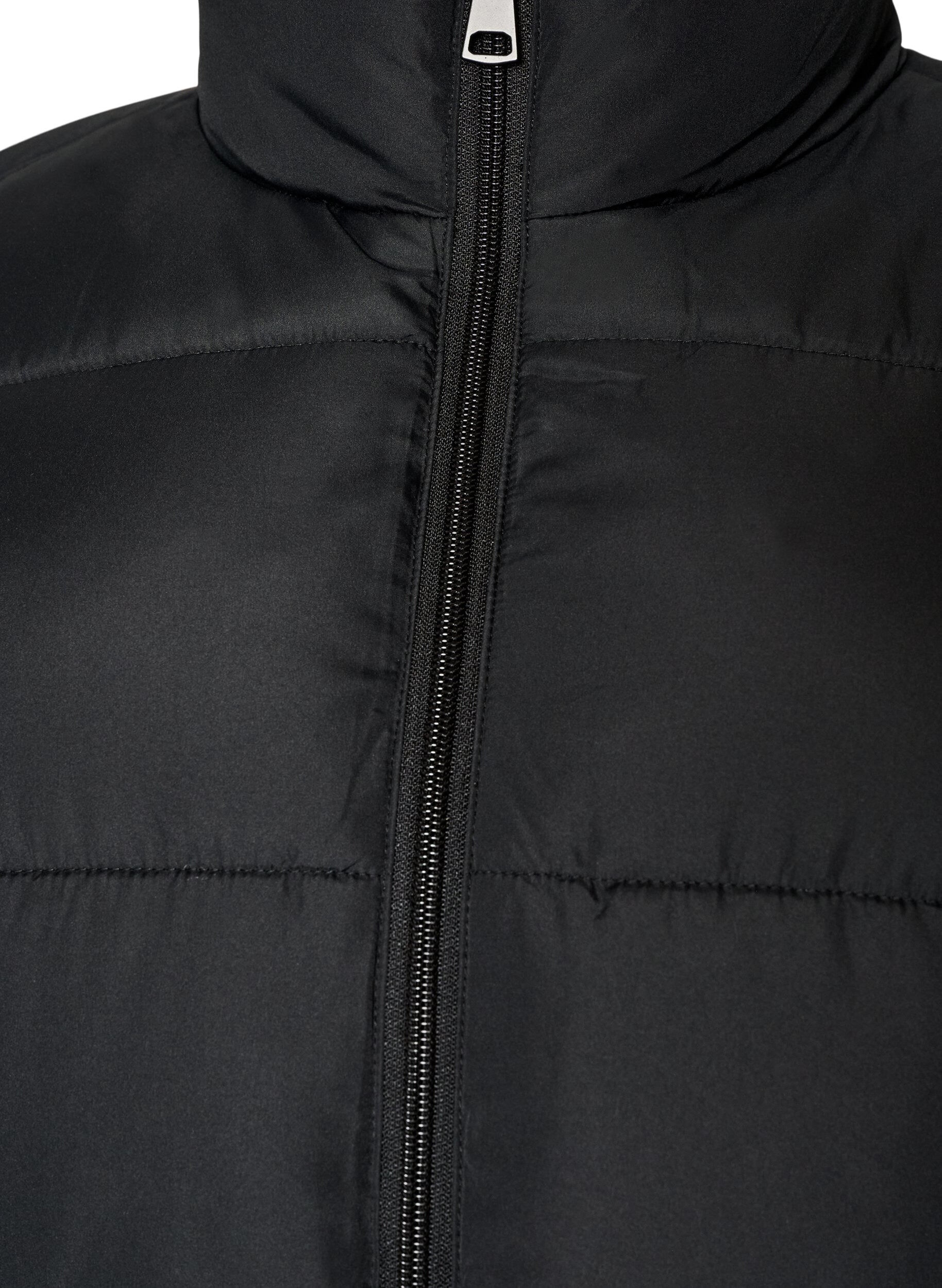 ZizzifashionShort puffer jacket with a high collar, Black, Packshot image number 2
