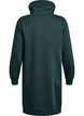 FLASH - Short sweatshirt dress with high collar and pockets, Green, Packshot image number 1