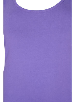 Solid color basic top in cotton, Ultra Violet, Packshot image number 2