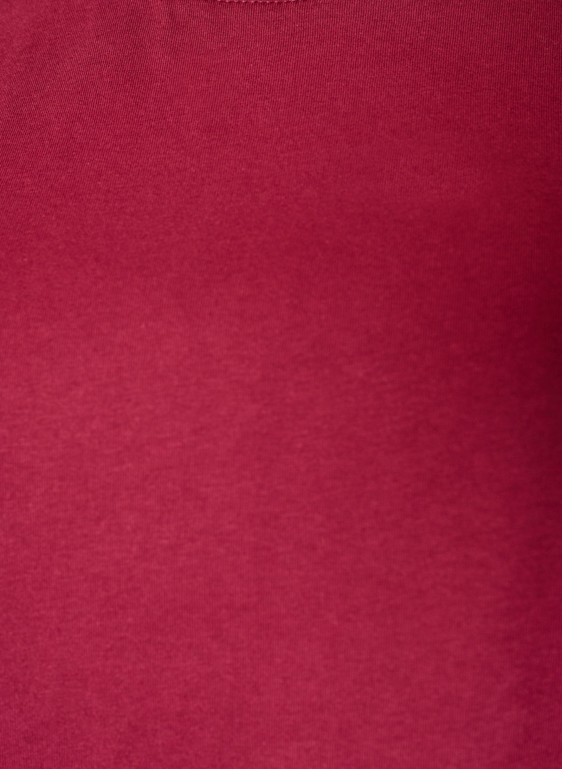 ZizzifashionT-shirt with asymmetric lace hem, Red, Packshot image number 2