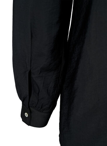 Viscose blouse with frills, Black, Packshot image number 3
