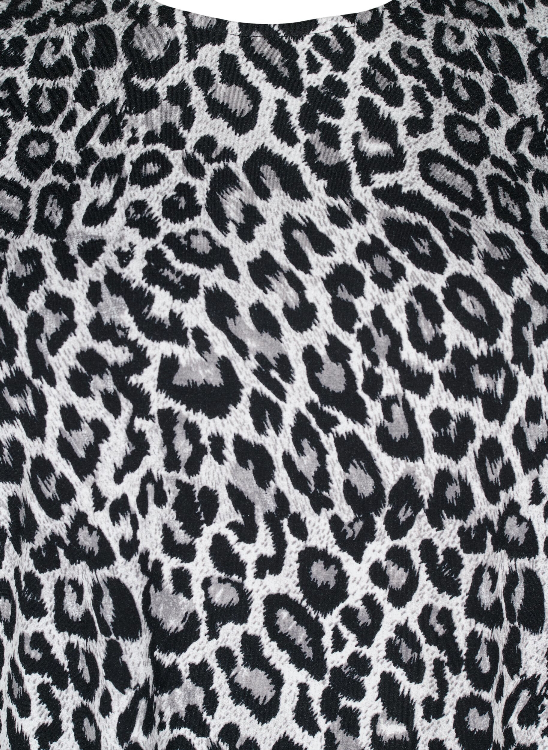 Zizzifashion Long-sleeved blouse with leopard print, Dark Grey, Packshot image number 2