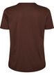 Cotton T-shirt with front print, Brown, Packshot image number 1