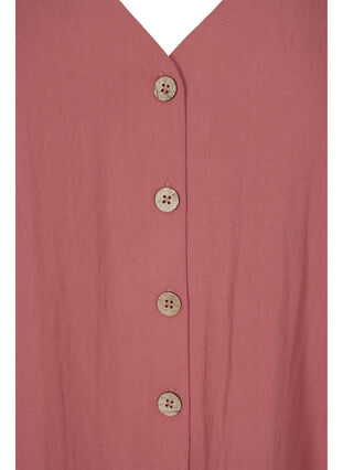 Viscose blouse with buttons and v-neck, Withered Rose, Packshot image number 2