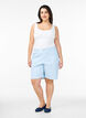Striped Bermuda shorts with high waist, Light Blue, Model image number 1