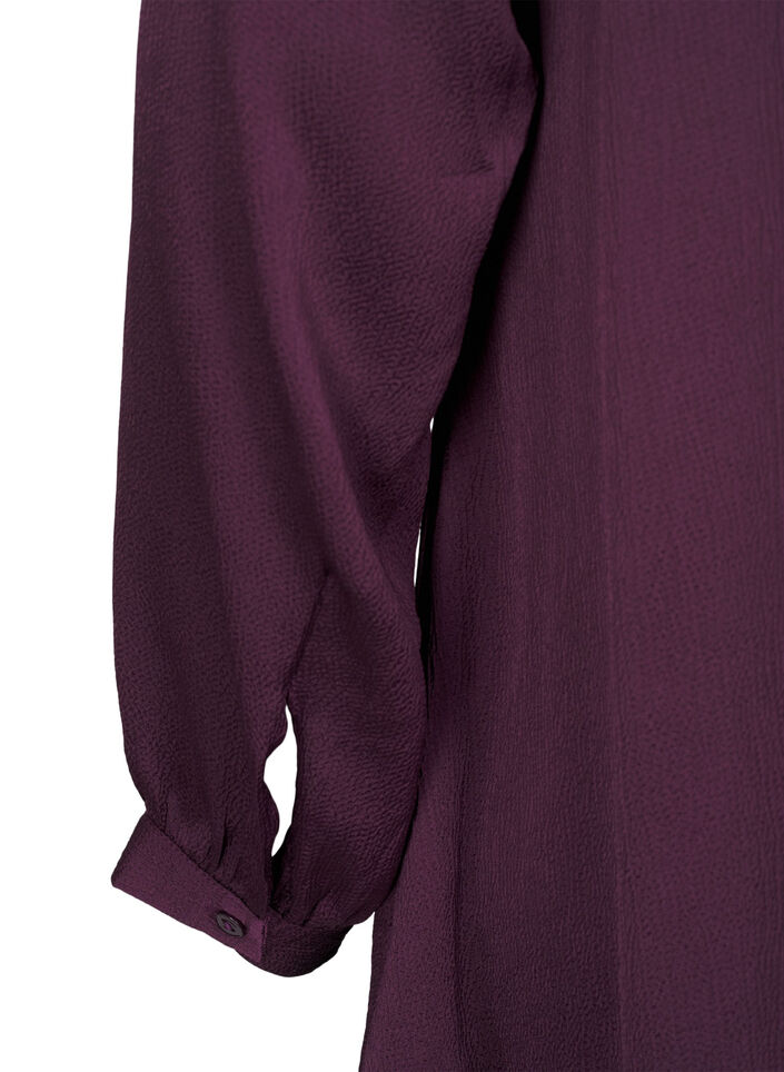 Long shirt with buttons and long sleeves, Potent Purple, Packshot image number 3