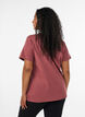 T-shirt with button detail, Brown, Model image number 2