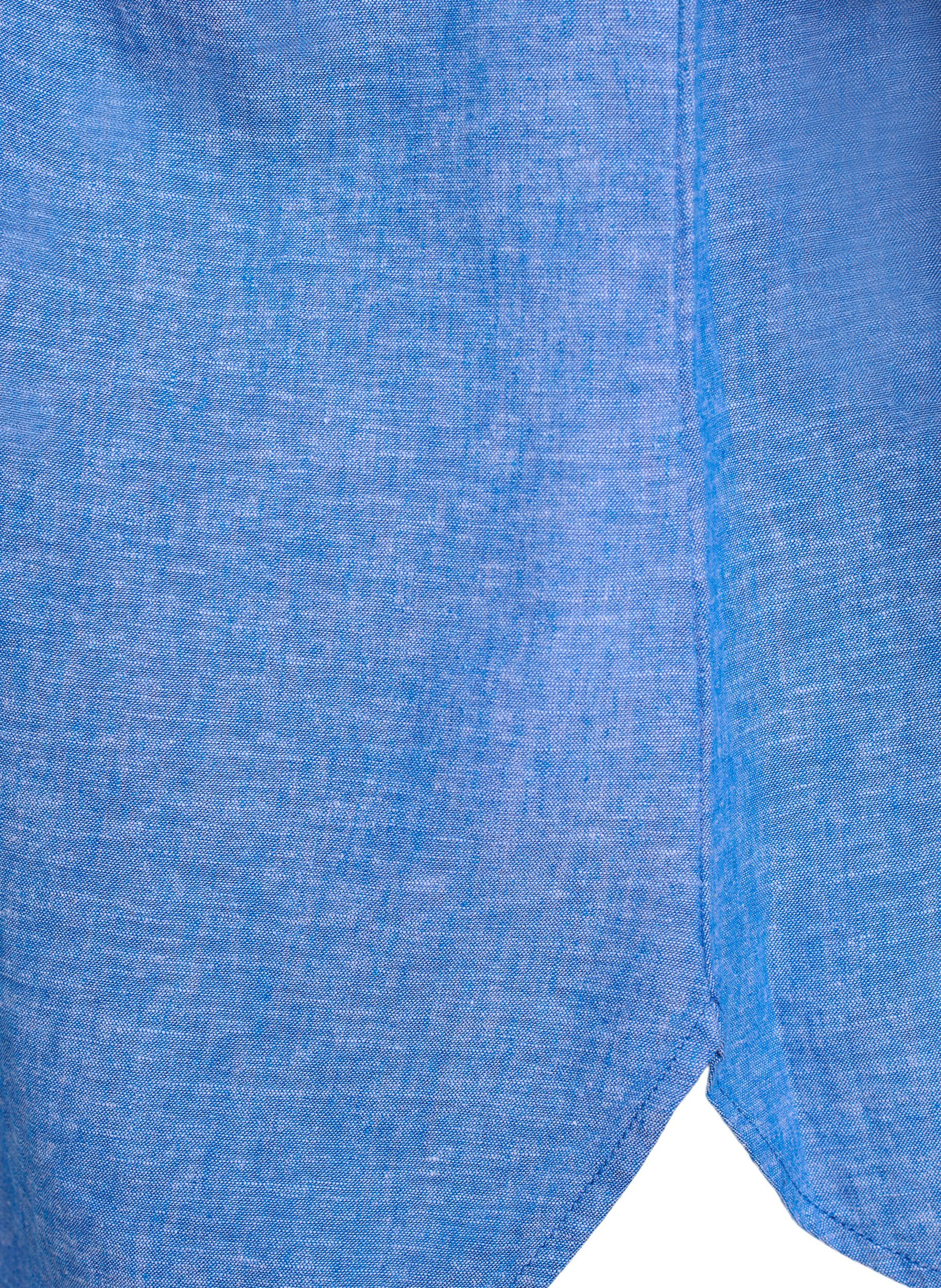Zizzifashion Shirt in linen and viscose with 3/4 sleeves, Blue, Packshot image number 2