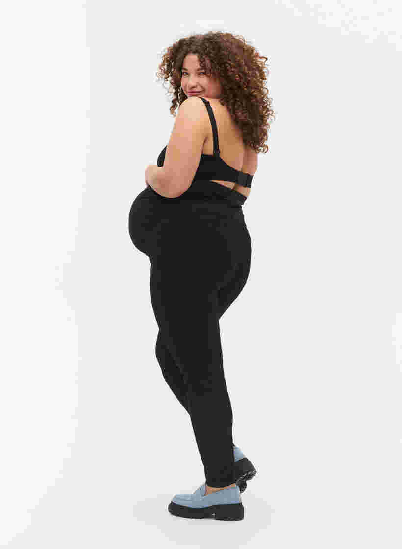 Pregnancy jeggings with back pockets, Black, Model image number 1